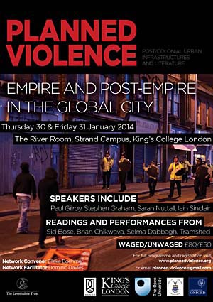 Planned Violence workshop poster