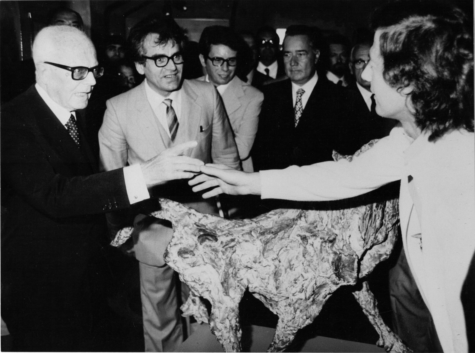 Franco Murer with Sandro Pertini (President of the Italian Republic) in Mantova, 1981