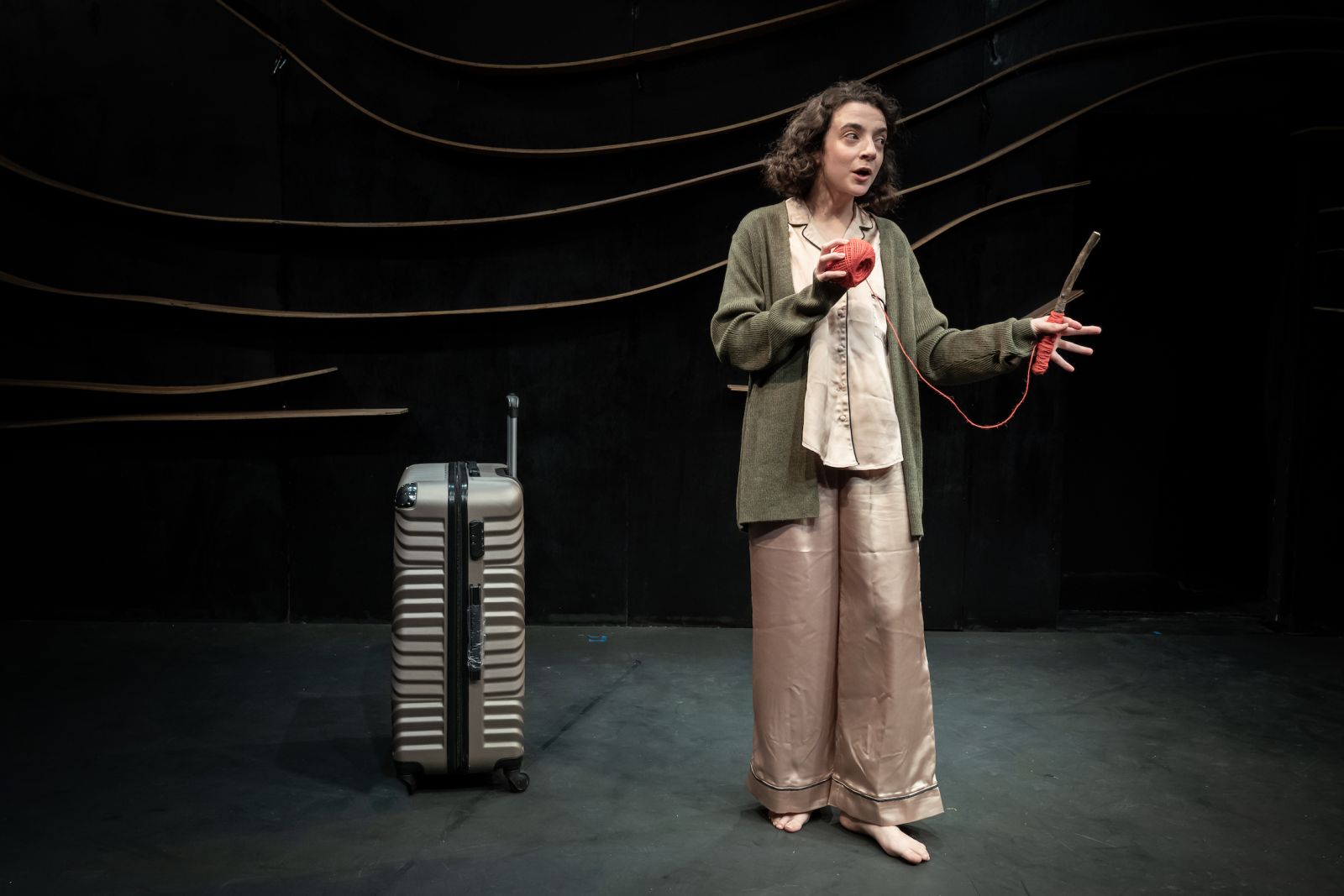 Patsy Ferran (Ariadne) in '15 Heroines - The Labyrinth' at Jermyn Street Theatre. Photography by Marc Brenner.