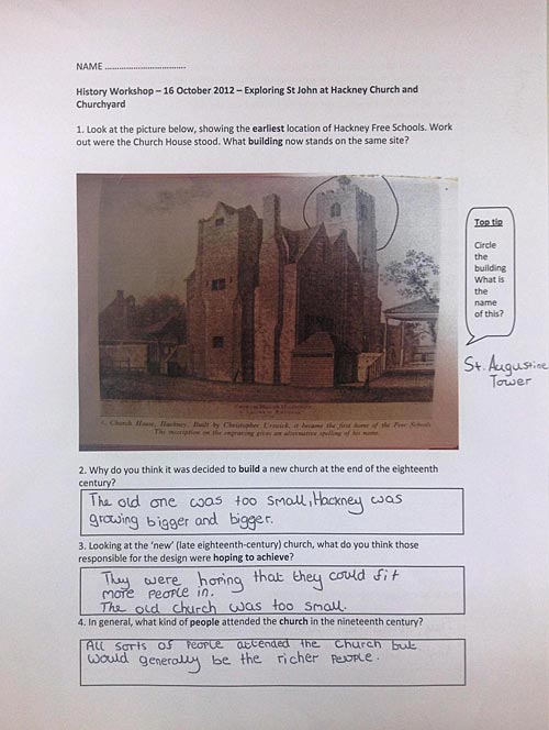 Urswick School - example of student work