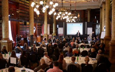 Photo shows the launch event of the Centre held. It shows a grand room full of people