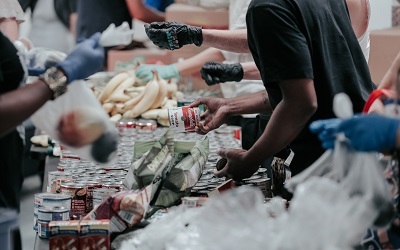 image of a scene at a food bank