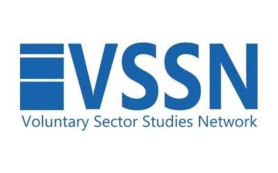 Image shows the blue and white Voluntary Sector and Volunteering Research logo