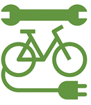 E-bike maintenance clipart