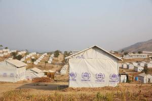 UNHCR refugee hut. Photo MONUSCO / Abel Kavanagh. Lusenda refugee camp, South Kivu Province, Burundi