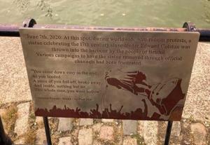 The guerrilla plaque is now in M Shed Museum