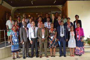 The KEMRI Deputy Director, Research, Dr Evans Amukoye, joins a group photograph of workshop participants