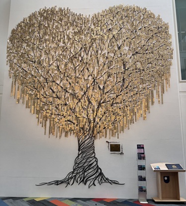 Tree of Learning sculpture at the OU Library