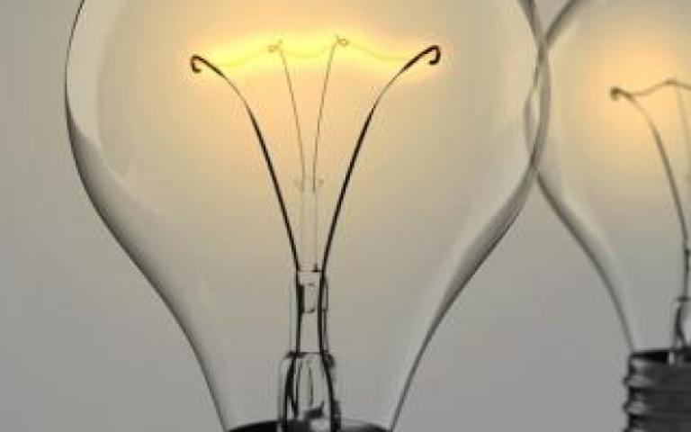 A row of lightbulbs