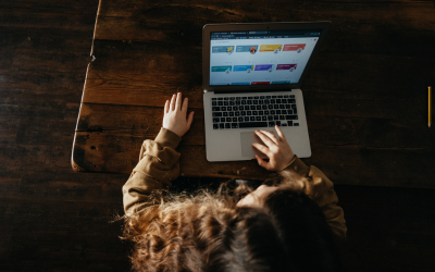 image of a student studying at a desk