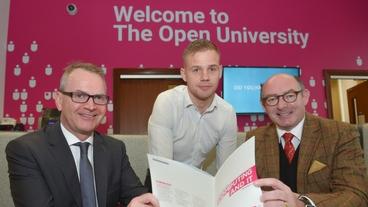 Darren Lemon, General Manager eir Business NI. John D'Arcy National Director The Open University