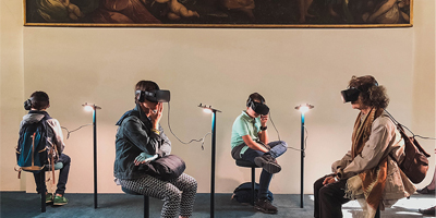 Image of people wearing virtual reality headsets