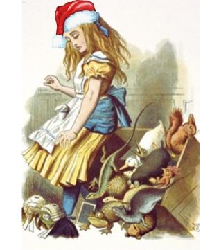 Alice upsets the jury box ( Christmas version)