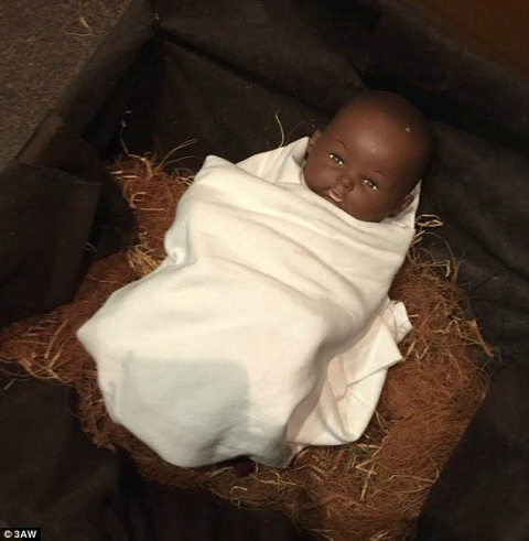 Black baby Jesus doll