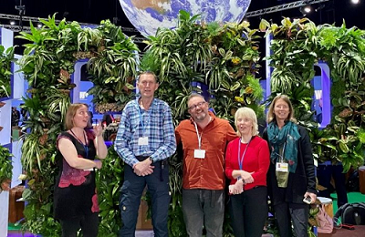 Gillian and OU representatives at COP26