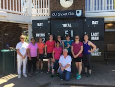 OU Six a side cricket 2018-Ladies finalists