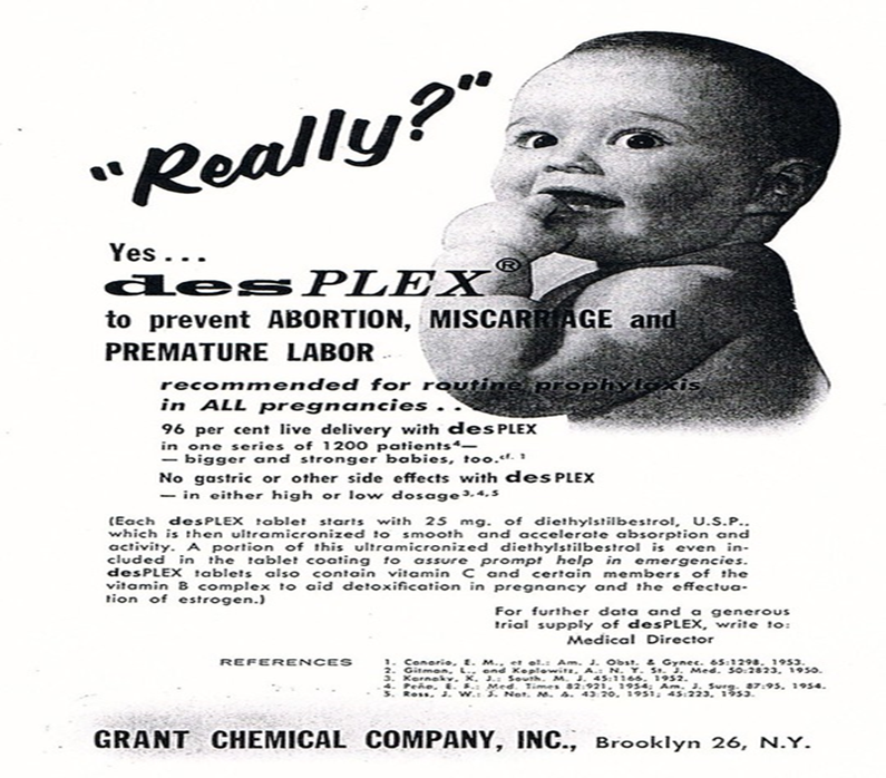 An advert showing some of the proclaimed benefits of DES.