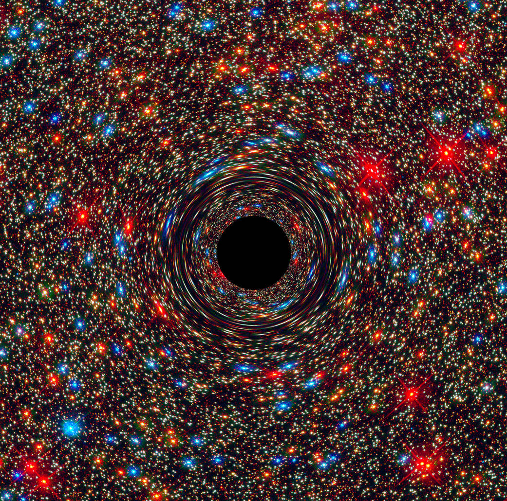 Computer generated image of a supermassive black hole