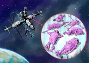 Sevi's ISS microbes drawn by Aix Zarx