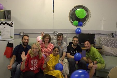A birthday celebration at MDRS.