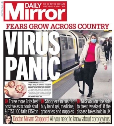 Daily Mirror front page on Friday 28th May 2020
