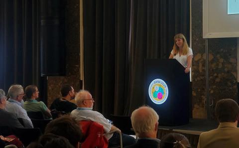 Prof Olsson-Francis delivers acceptance speech