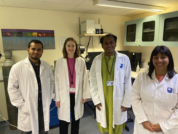 GRACE team filming in the lab