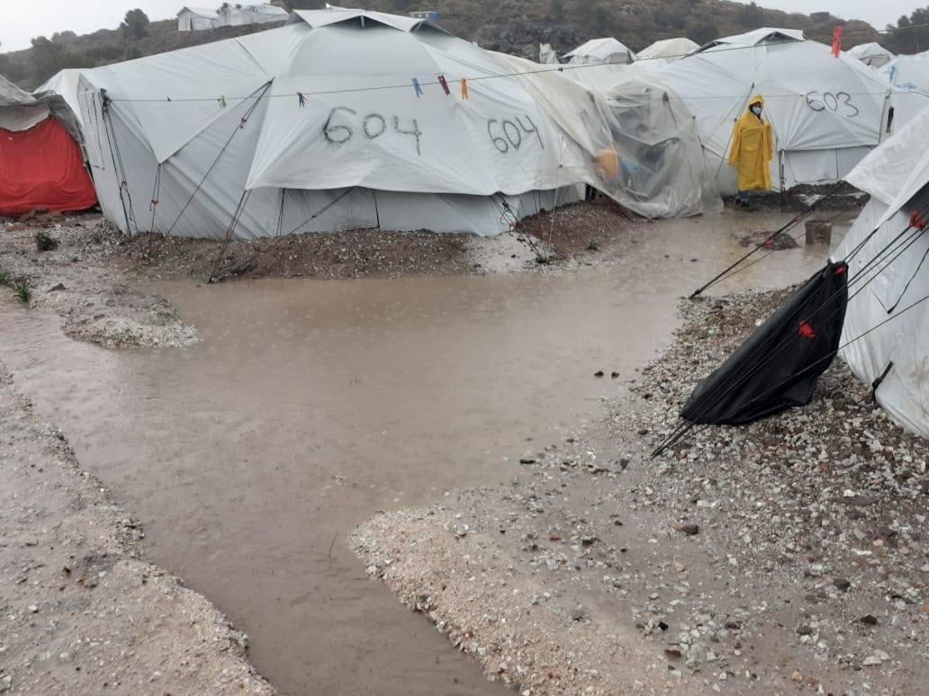 Bare life in winter at Moria