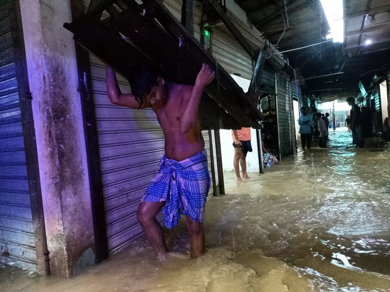 Flooded house
