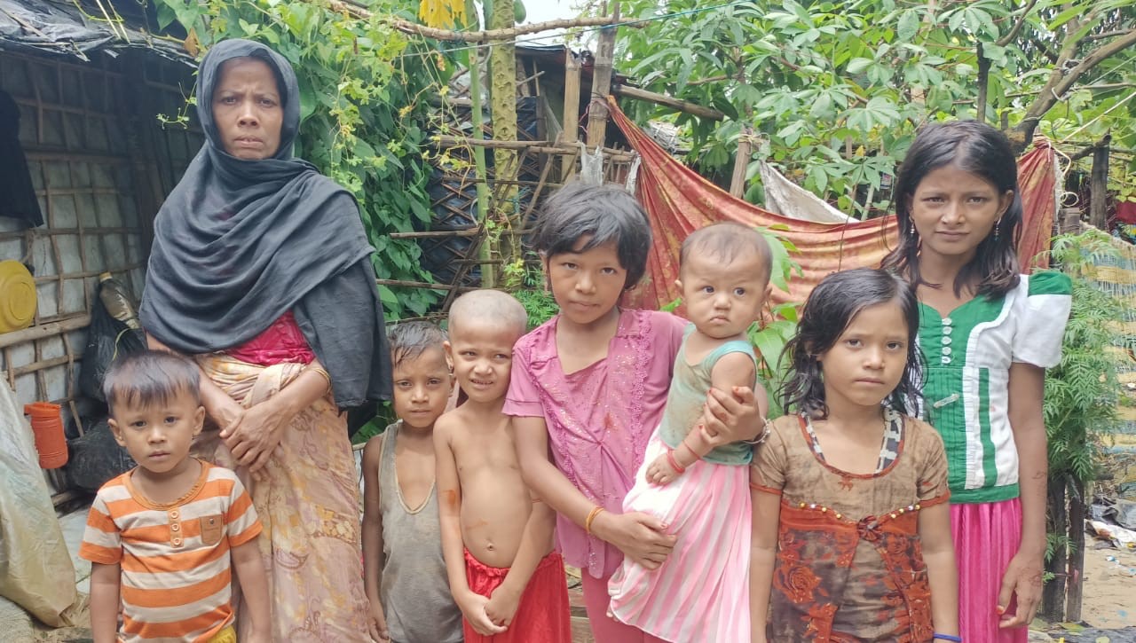 Family rendered homeless by floods