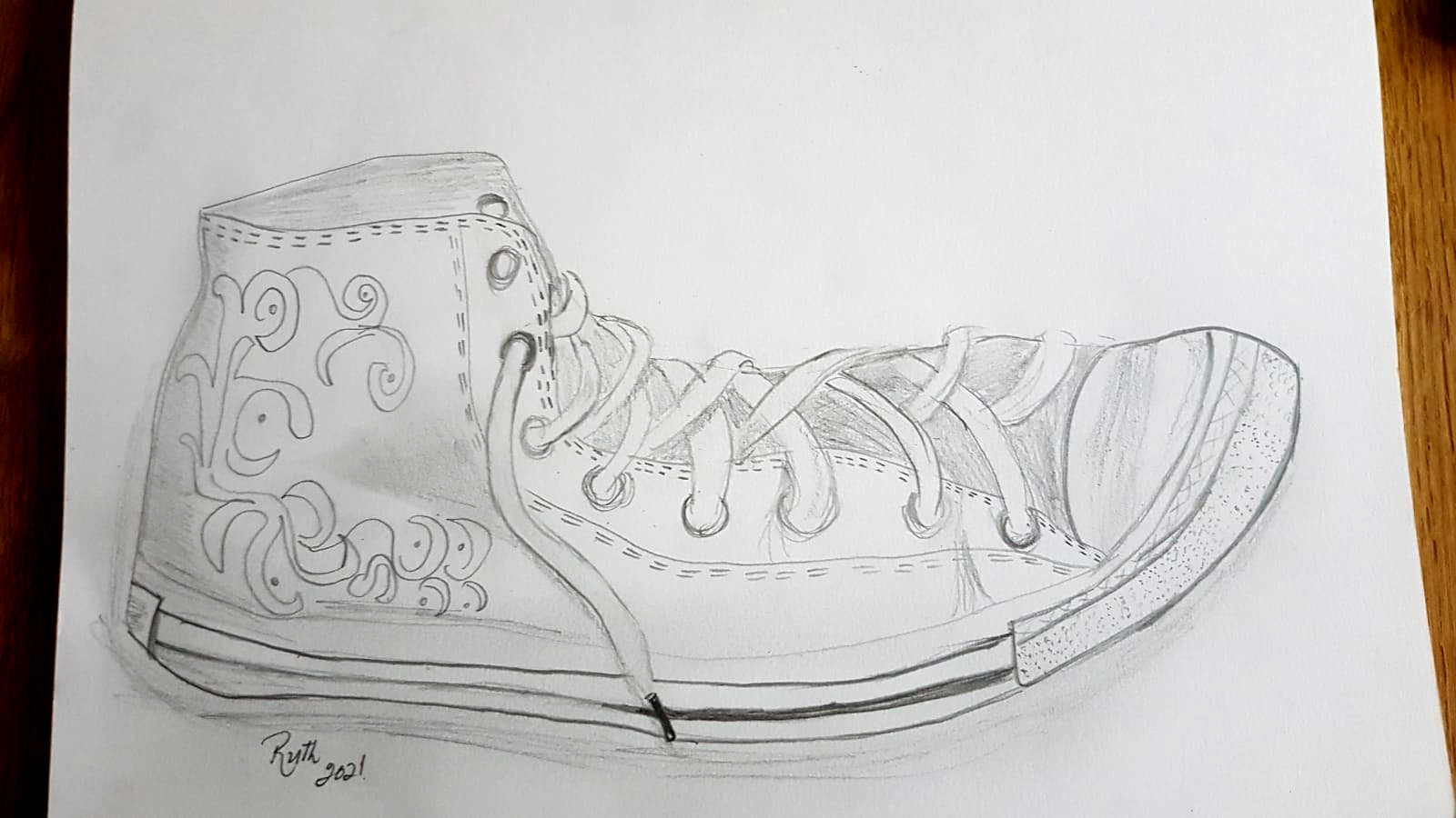Drawing of a shoe