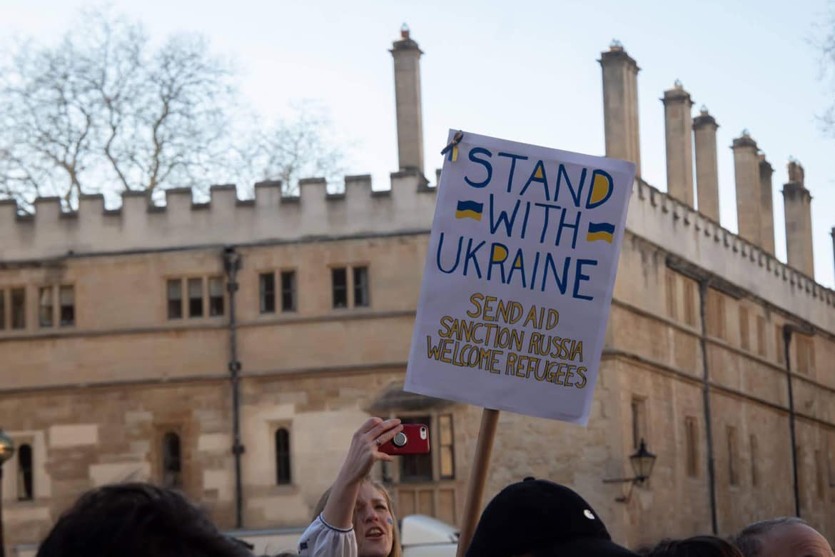 Image taken at Oxford Ukraine Solidarity protest organised by Oxford University Ukraine Society