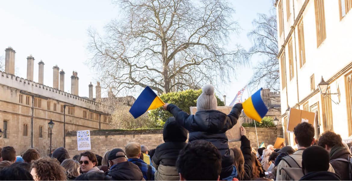 Image taken at Oxford Ukraine Solidarity protest organised by Oxford University Ukraine Society