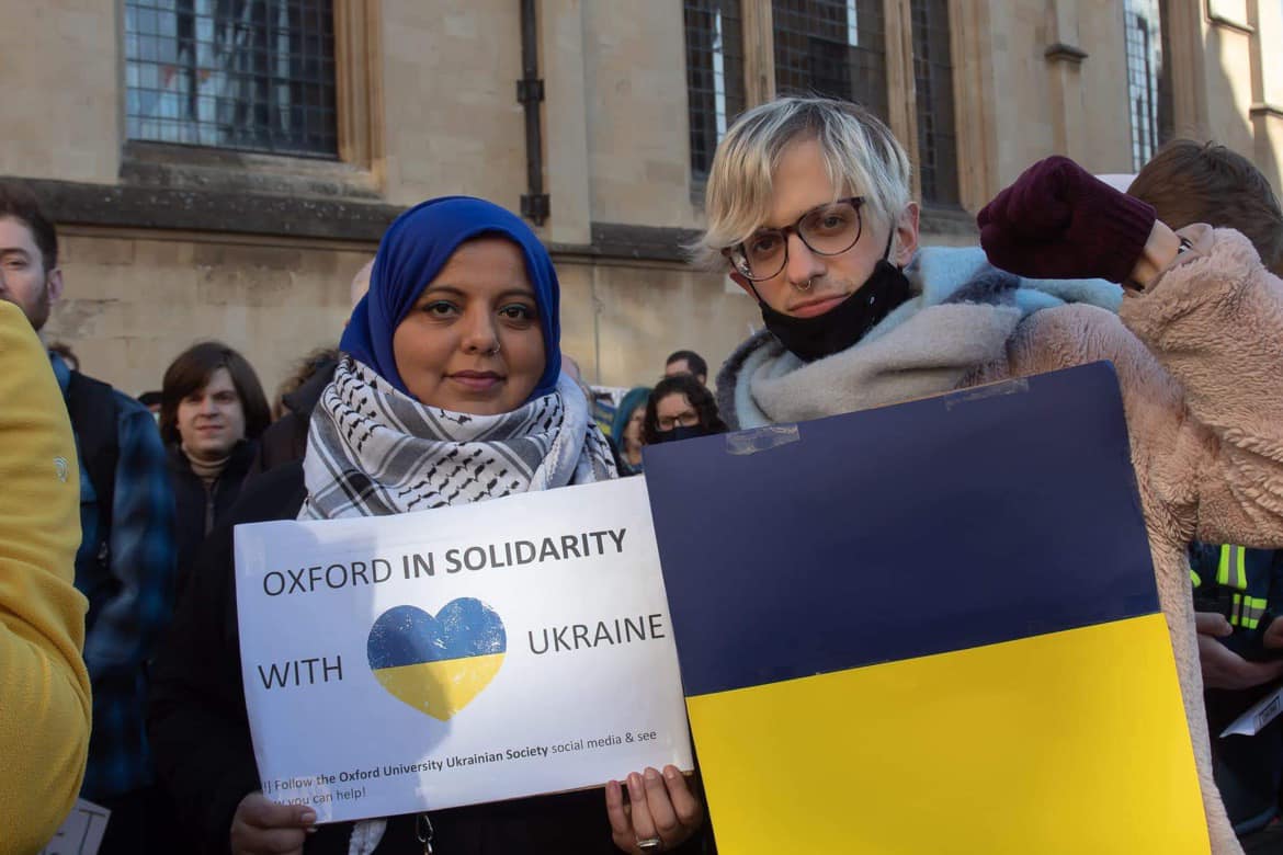 Image taken at Oxford Ukraine Solidarity protest organised by Oxford University Ukraine Society