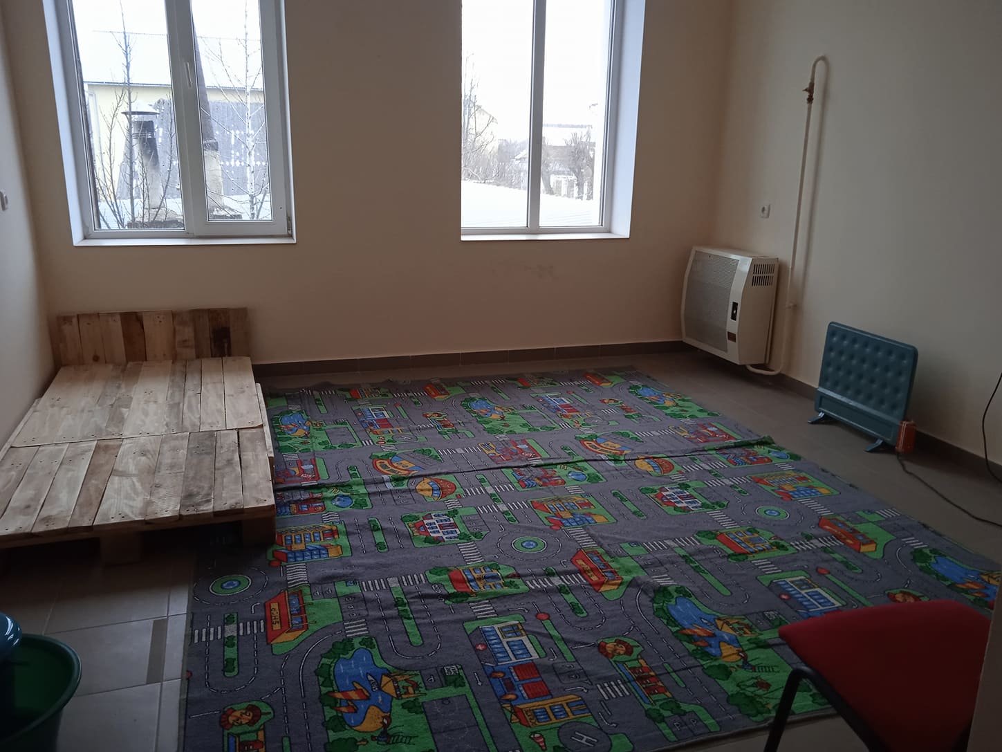 Images of the space before it was turned into a shelter