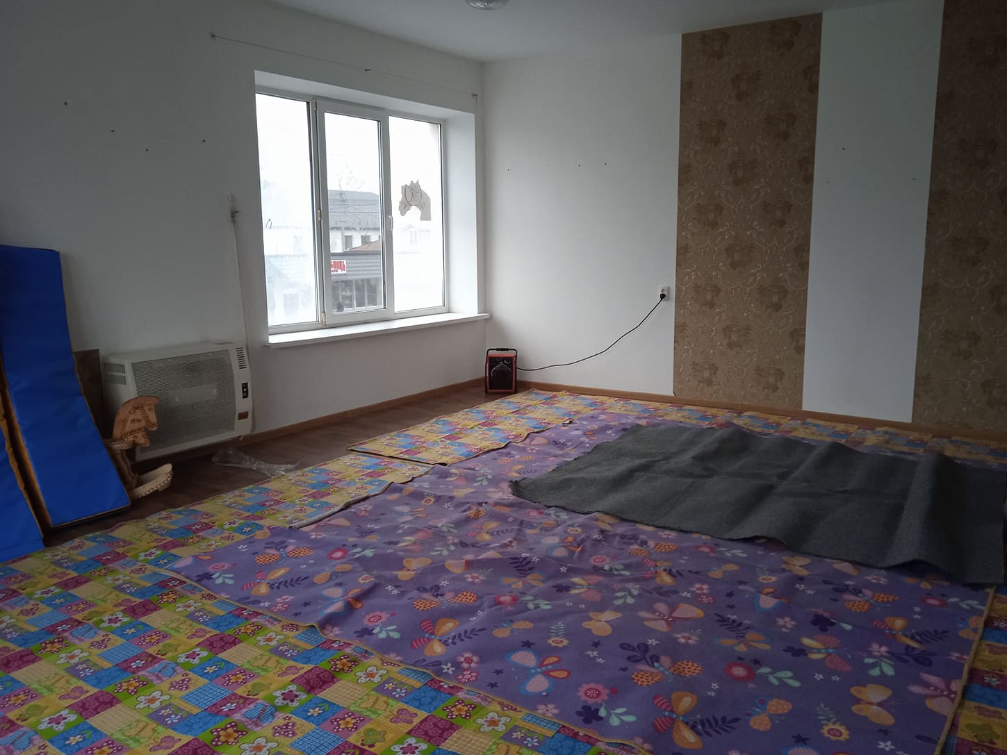 Images of the space before it was turned into a shelter