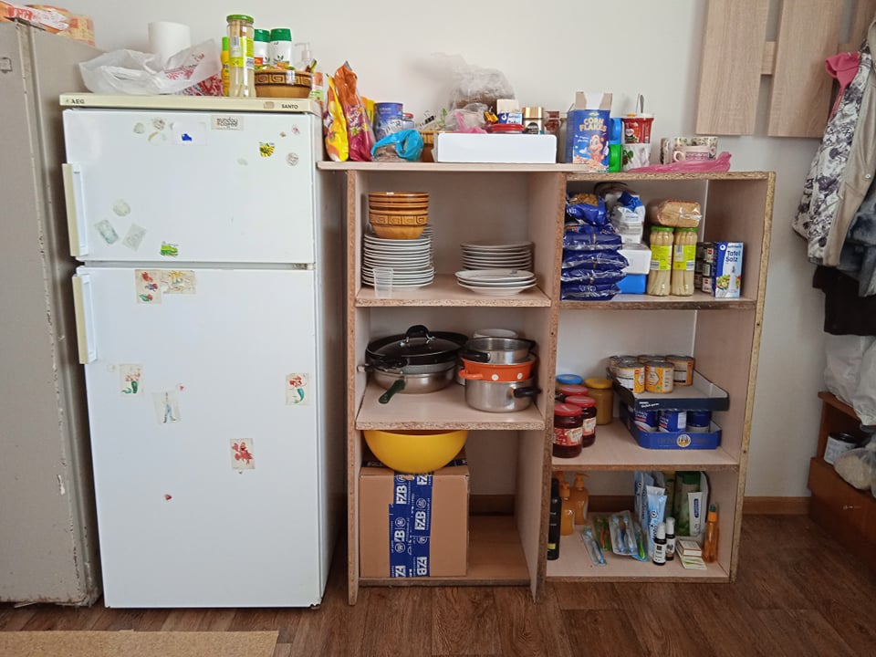Images of the space after Olga and locals refurbished it for internally displaced people
