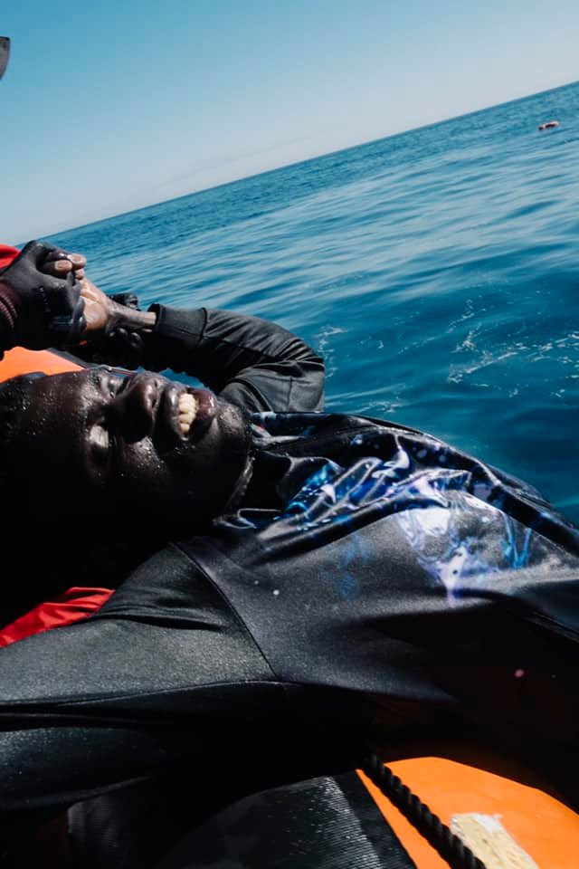 Refugee rescued from sea