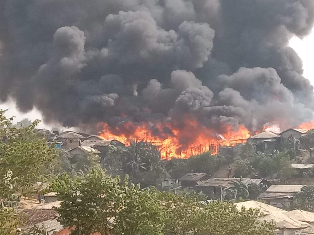 village burning