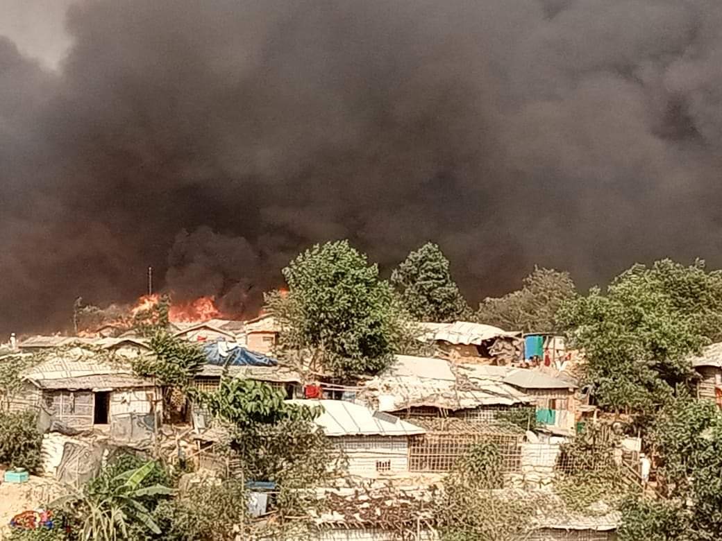 village burning
