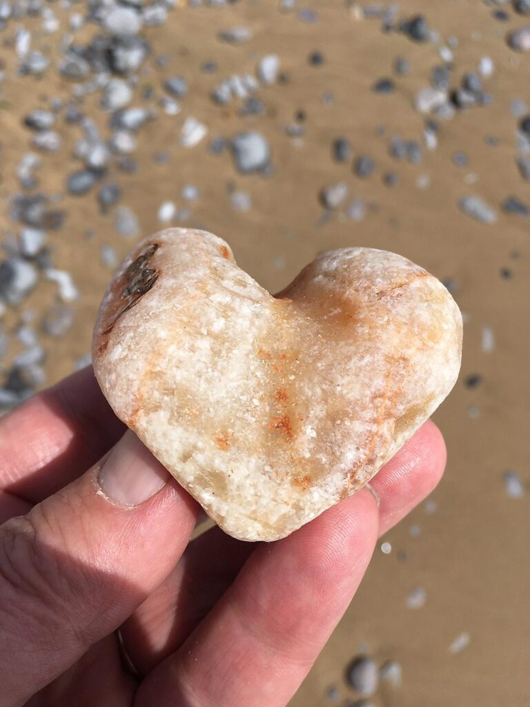 A stone of heart shape