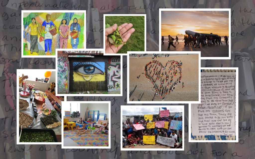 picture collage of Covid chronicles archive