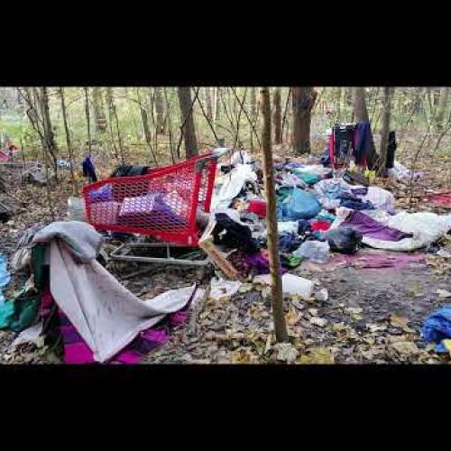 Rubbish in Calais and Dunkirk camps in France