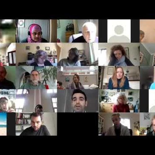 video conference on war and displacement