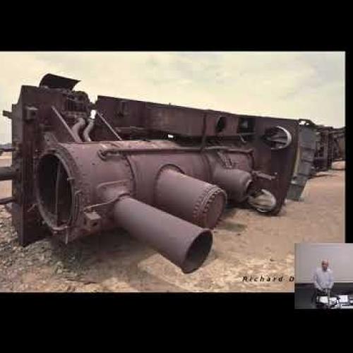 wrecked train piece