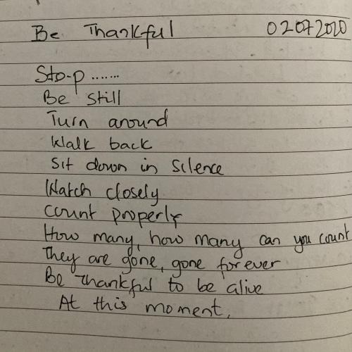 extract from Vicky&rsquo;s diary: be thankful to be alive