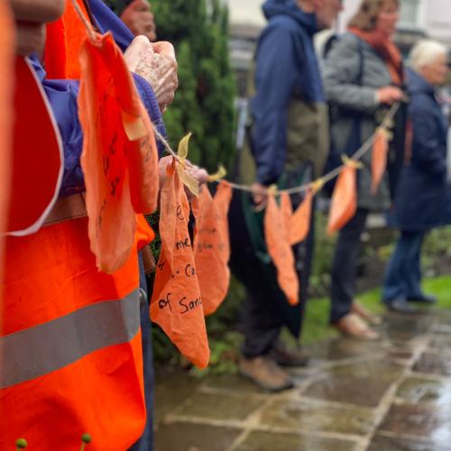 orange bunting
