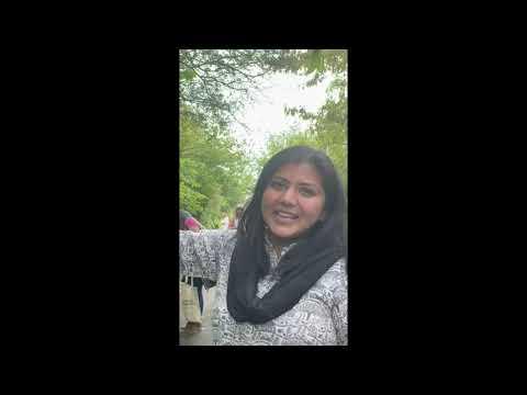 Nylah Ahmad explains art in the park