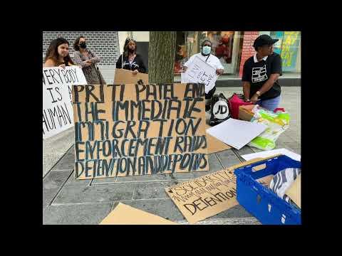 Citizens of the world singing against oppression in Liverpool