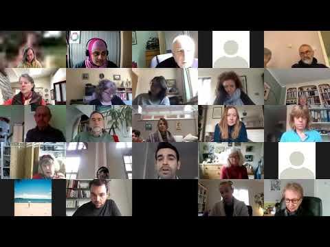 video conference on war and displacement